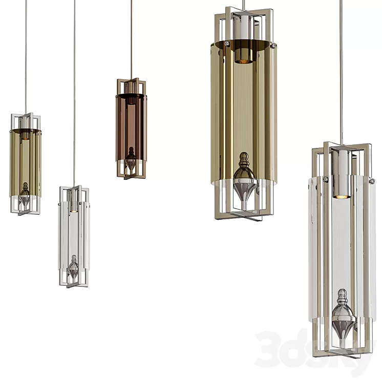 Tech Lighting Pendants_2 3D Model