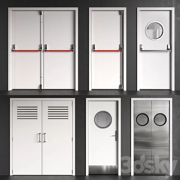 Technical Doors 3D Model