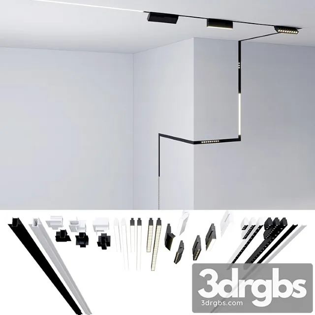 Technical lighting Infinity integrated track system (set1) 3D Model Download