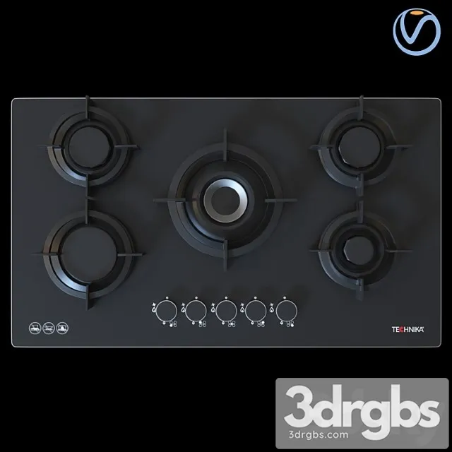 Technika gas cooktop h950stbgf pro 2 3D Model Free
