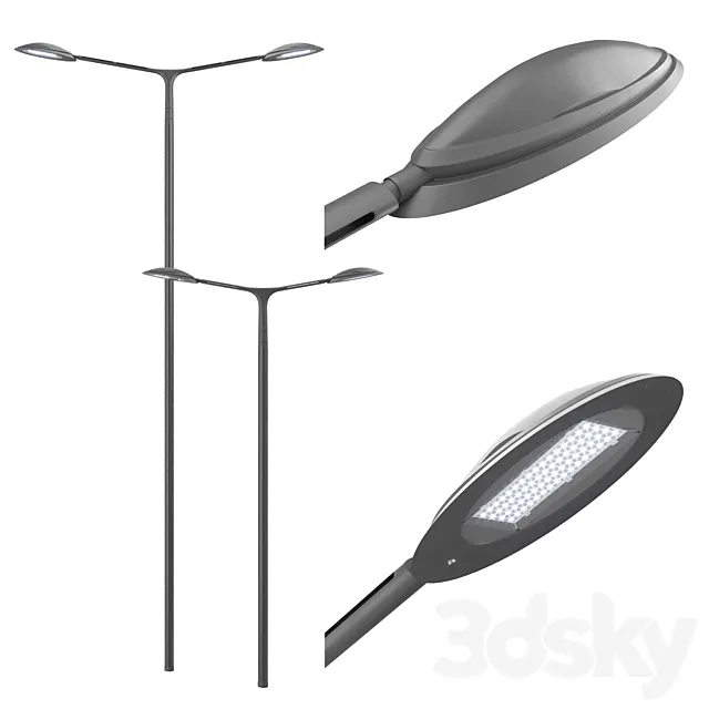 Technilum Semillon - Schreder Hestia - Double sided 3D Model