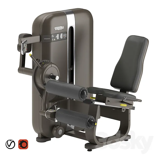 Technogym Artis Leg Curl 3D Model