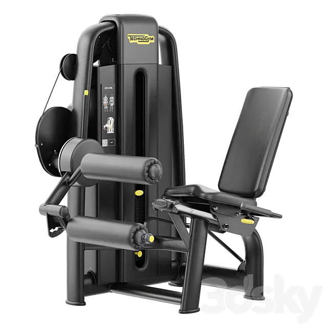 Technogym Selection 700 - Leg Curl 3D Model