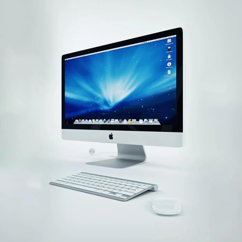 technology - Apple-imac-27 wireless keyboard magic mouse 3D Model