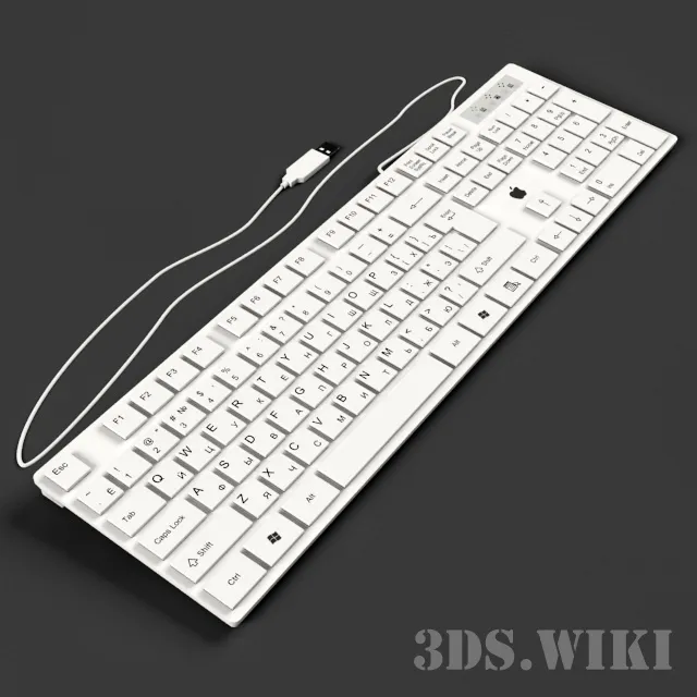 technology - Apple keyboard 3D Model