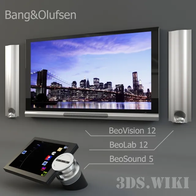 technology - Bang&Olufsen - BeoVision 12 BeoLab 12 и BeoSound 5 3D Model