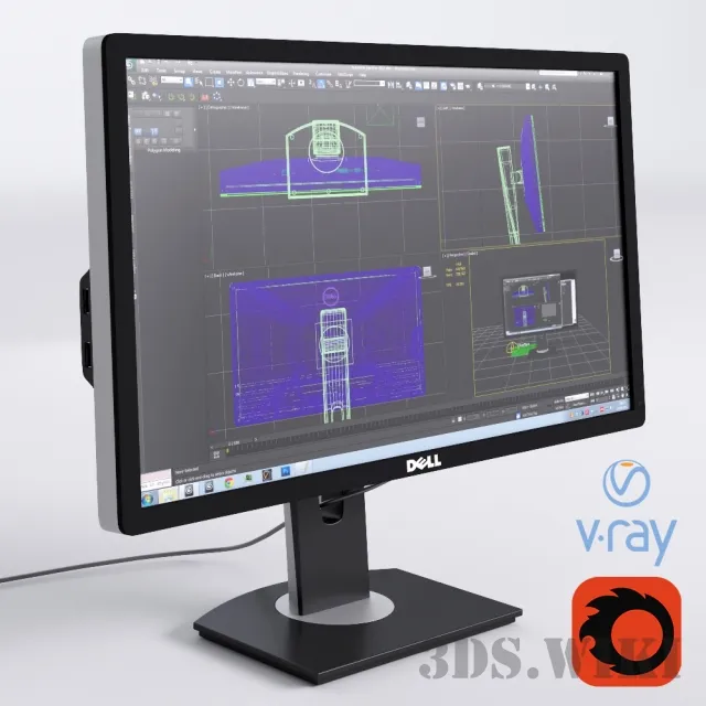 technology - Dell Ultrasharp U2412M Monitor 3D Model