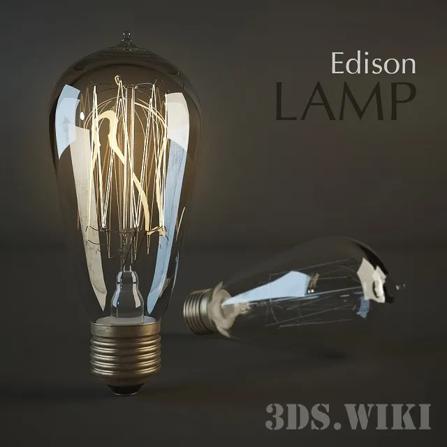 technology - Edison lamp 3D Model
