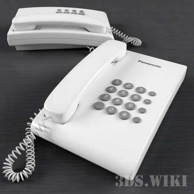 technology - Home phone PANASONIC KX-TS2350RUT 3D Model