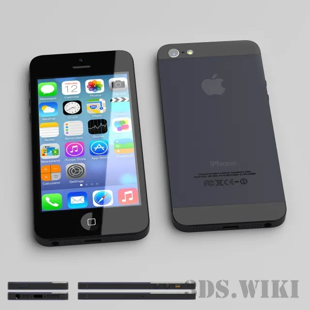 technology - iPhone 5 Black 3D Model
