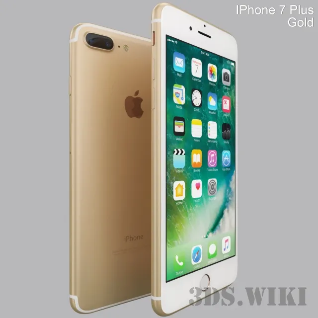 technology - iPhone 7 Plus Gold 3D Model