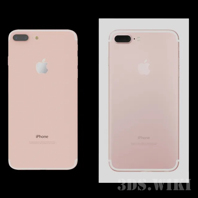 technology - IPhone 7 Plus Smartphone with Box 3D Model