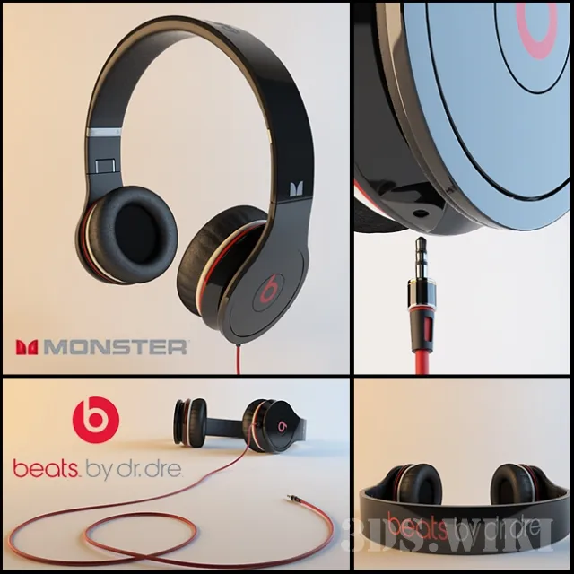 technology - Monster Beats Headphones - Solo HD 3D Model
