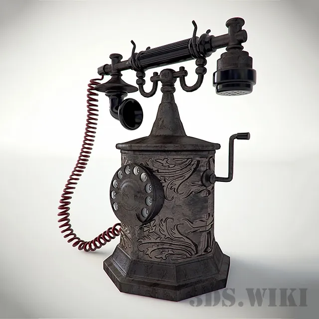 technology - Old retro telephone 3D Model