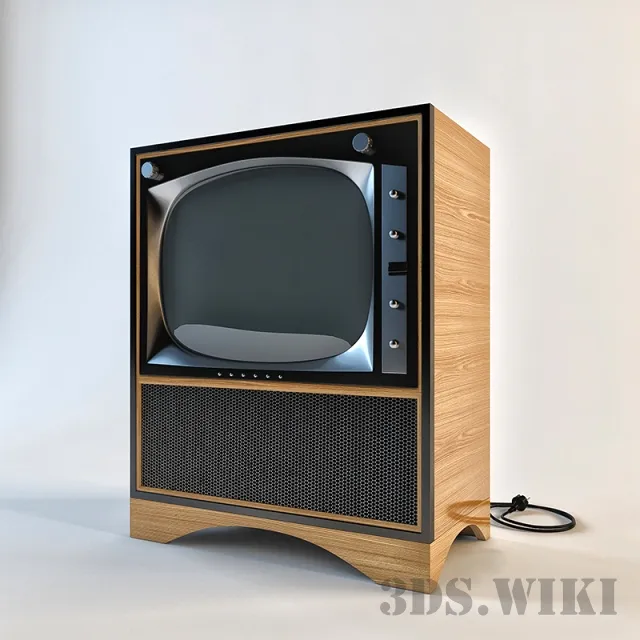 technology - Old vintage tv 3D Model