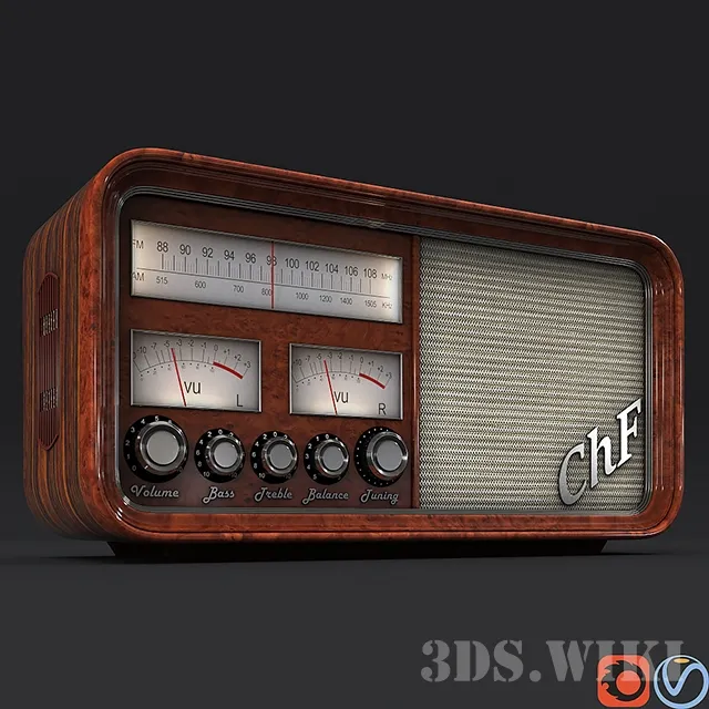 technology - Retro Radio by Christian Ferrari 3D Model