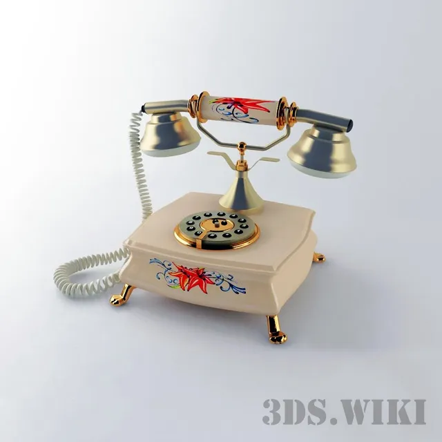 technology - Retro telephone "Spring" 3D Model