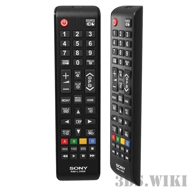 technology - Sony TV remote 3D Model