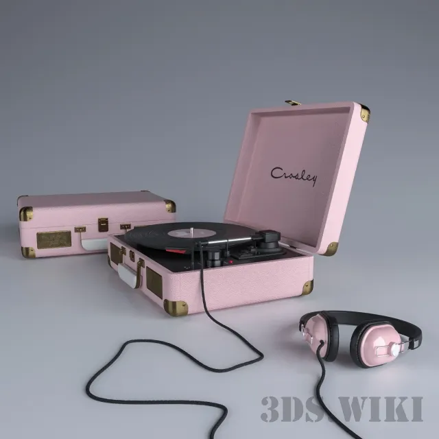 technology - Turntable Vinyl Portable Record Player 3D Model