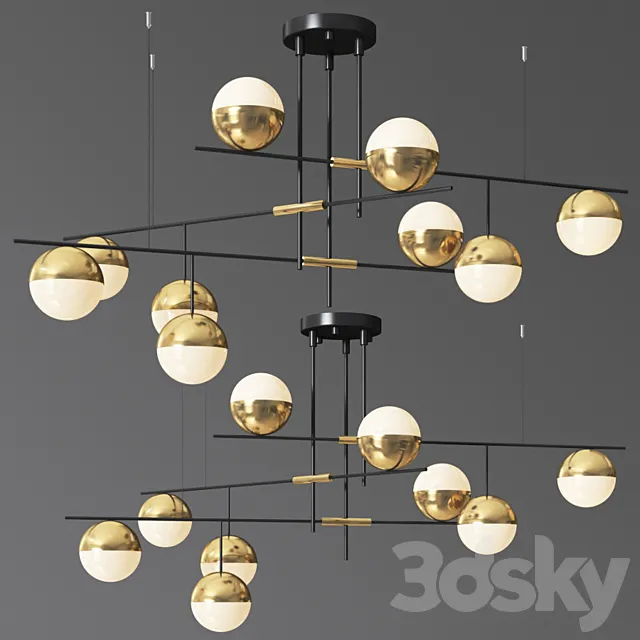 Technum chandelier lampatron 3D Model