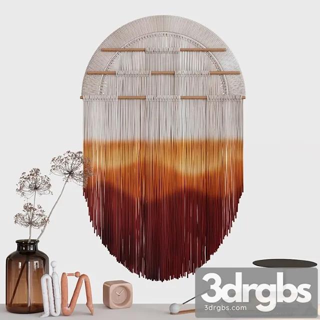 Teddy and Wool Macrame Decor Set 02 3D Model Free