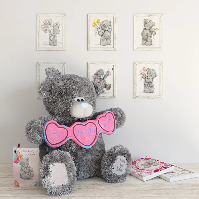 Teddy Bear "Love you This much" 3D Model