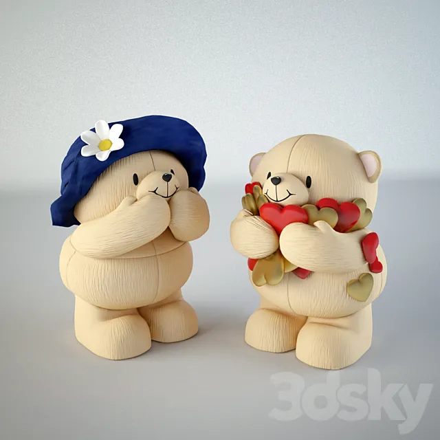 Teddy Bears Hallmark 3D Model