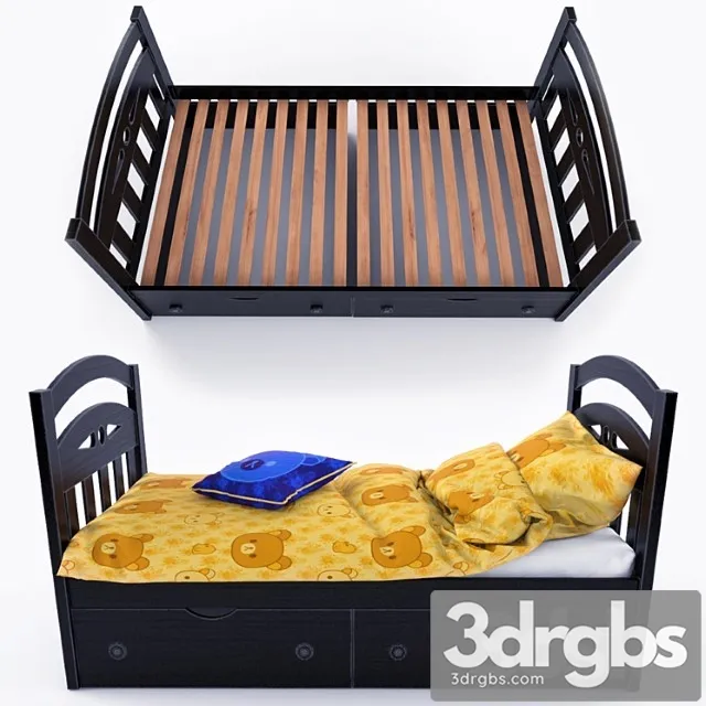 Teddy Bed Dietskaia Krovat 1 3D Model Free