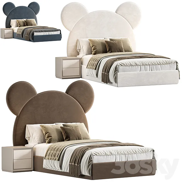 Teddy Children's bed 3D Model
