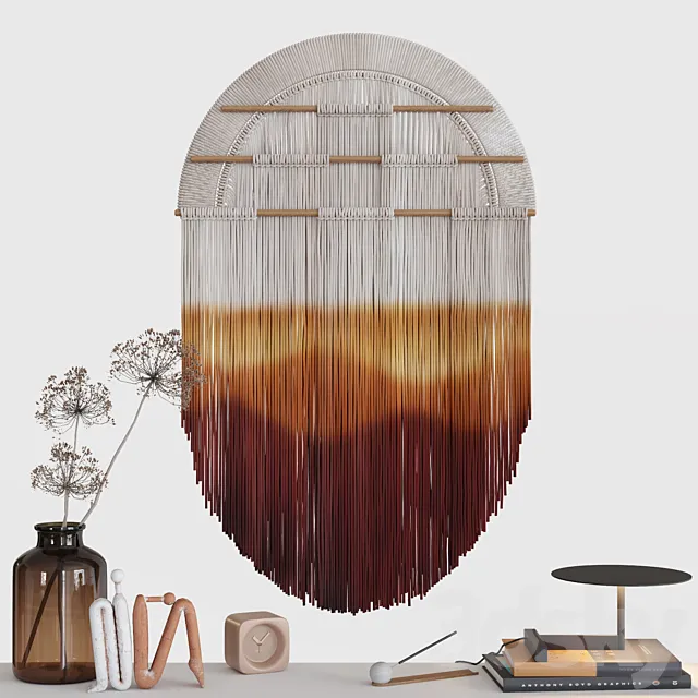 Teddy_and_Wool_Macrame_Decor_Set_02 3DModel