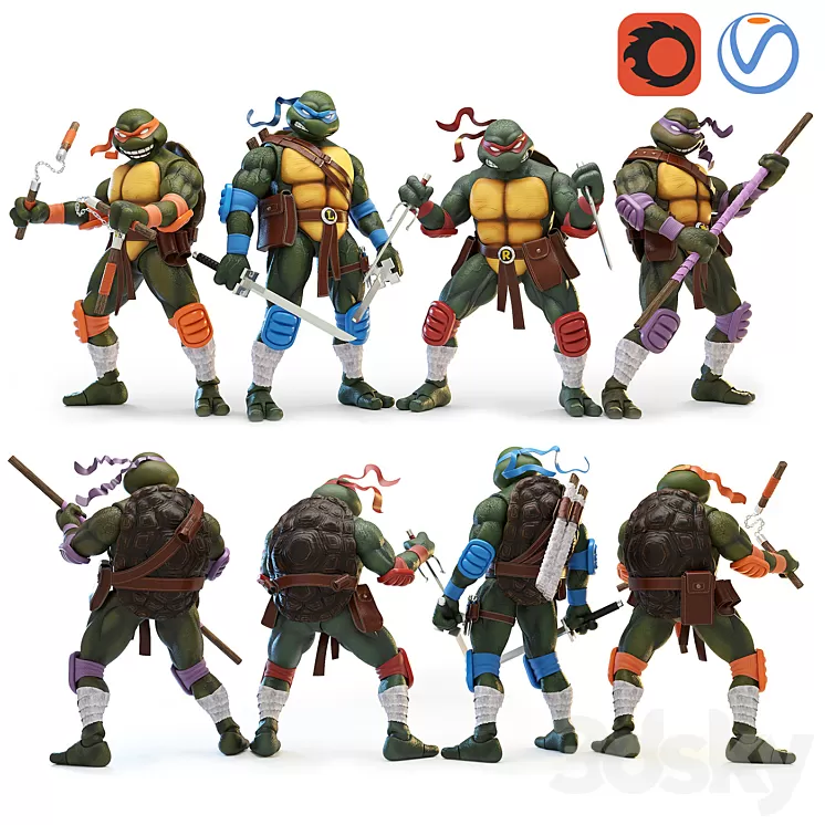 Teenage Mutant Ninja Turtles (TMNT) 3D Model