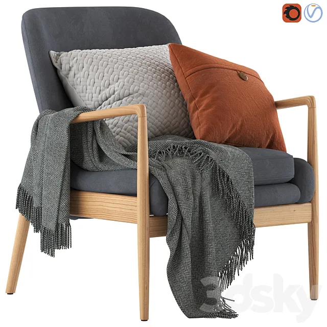 Temple and Webster Lucas Armchair 3D Model