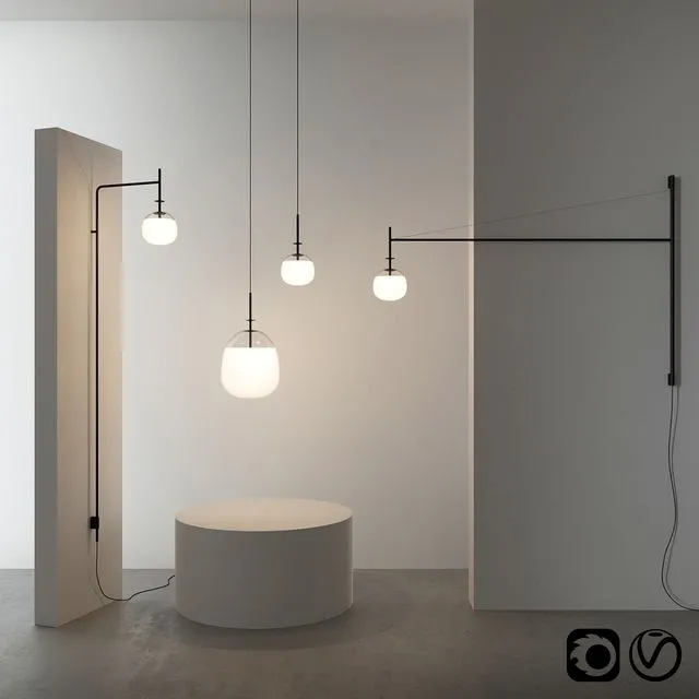Tempo by Vibia Set 03 3D Model