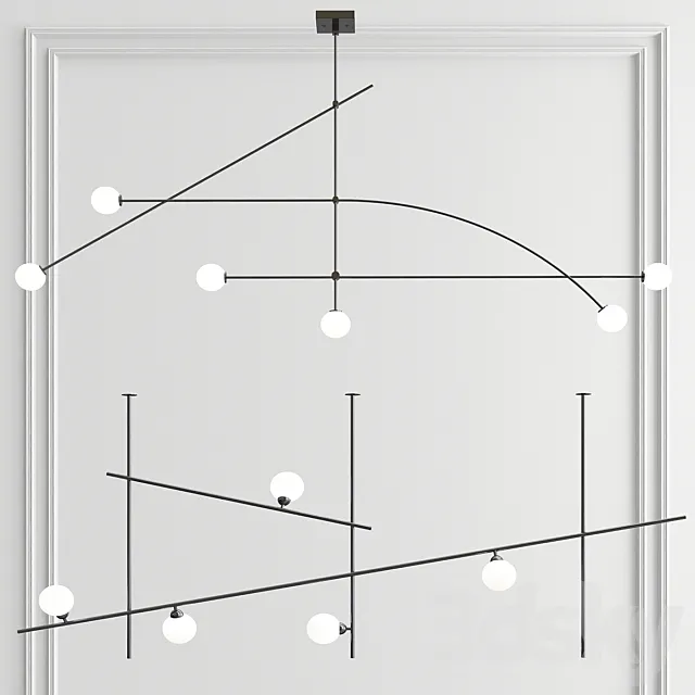 Tempo & Fabbian Chandelier 3D Model
