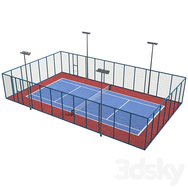 Tennis field 3D Model