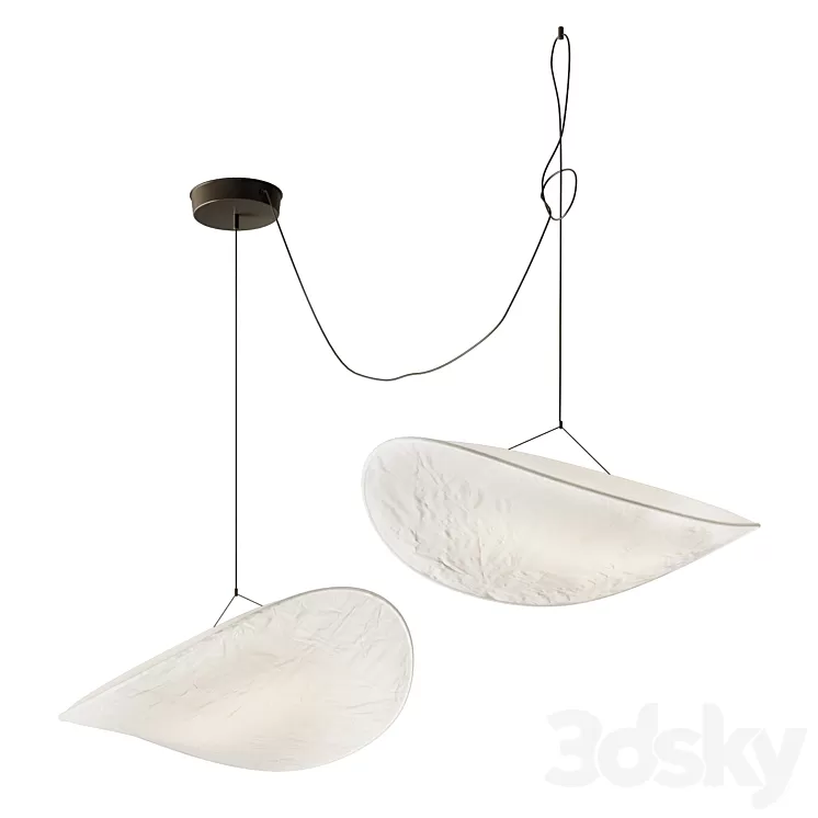 Tense Pendant 90 Cm White 3D Model Free