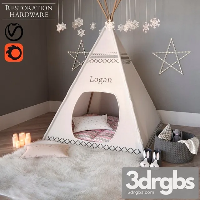 Tent Types Canyon Restoration Hardware 3D Model Free