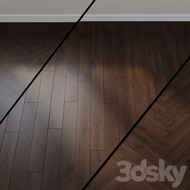 Ter Hurne Heaven Parquet Board Red Brown Oak M06 1101012235 3D Model