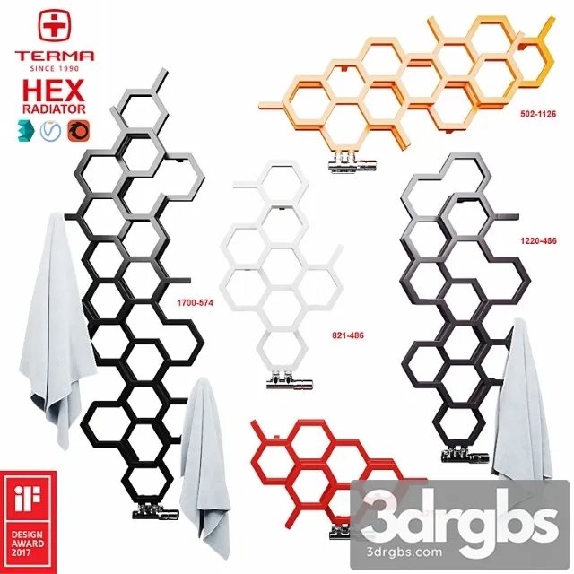 Terma Hex Radiators 3D Model Free