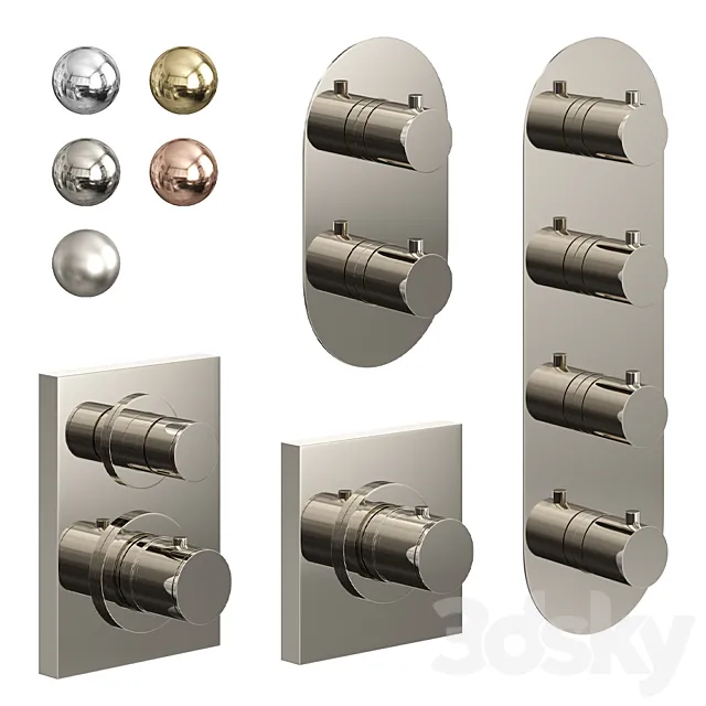 Termostatic mixer set Stella Titian 3D Model