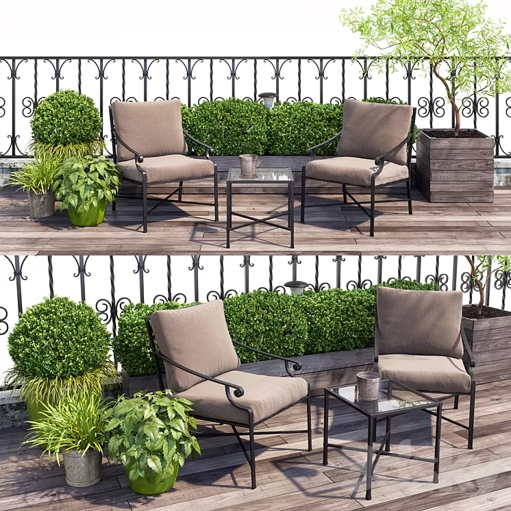 Terrace balcony penthouse 3D Model