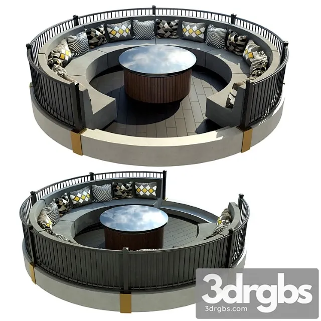 Terrace for outside alcove 2 3D Model Free