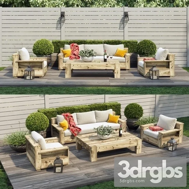 Terrace Patio Outdoor Space 3D Model Free
