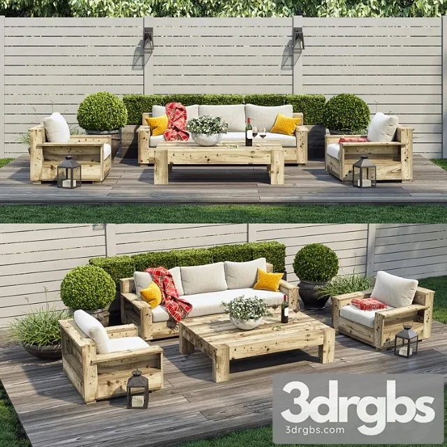 Terrace Patio Outdoor Space 3D Model Free