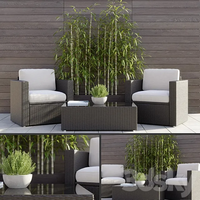 Terrace Set 1 3D Model