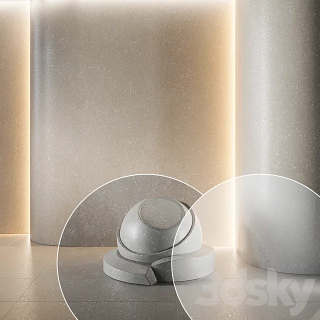 Terrazzo marble set (seamless) | 06 3D Model