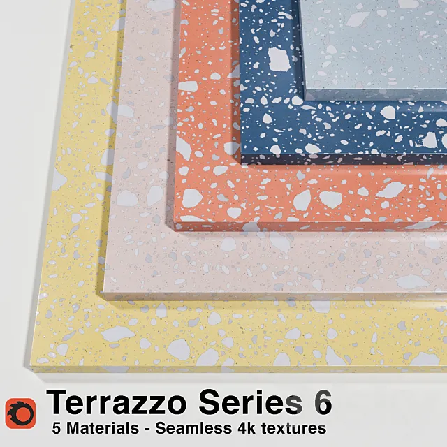 Terrazzo - Series 6 (5 Seamless Materials) 3D Model