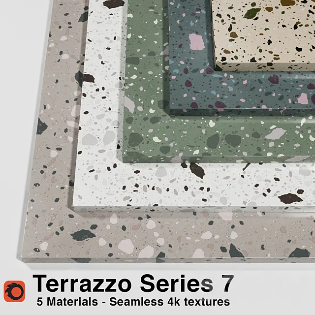 Terrazzo - Series 7 (5 Seamless Materials) 3D Model