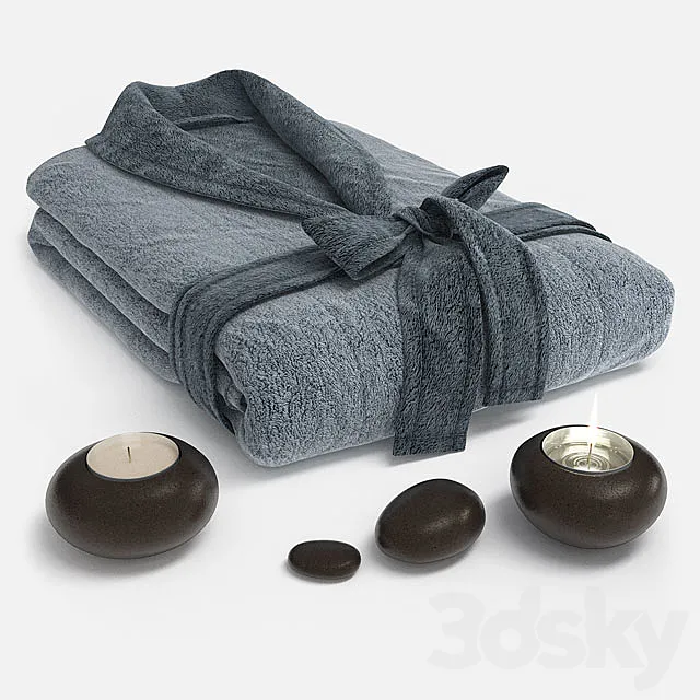 Terry bathrobe 3D Model