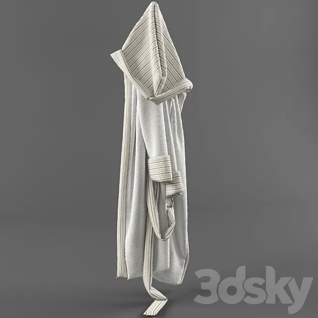Terry bathrobe 3D Model